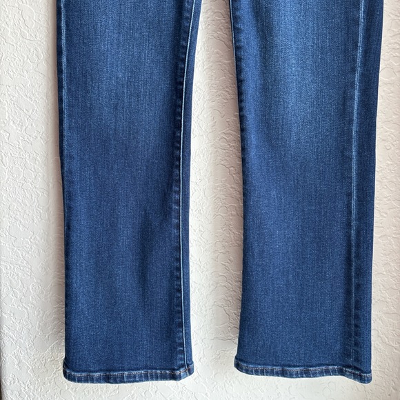 Quince Womens 26 Jeans Dark Wash Stretch High Rise Kick Flare Organic Cotton - Picture 10 of 11